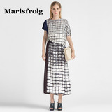 Marisfrolg玛丝菲尔 假两件长款真丝连衣裙 专柜正品春装新款女装