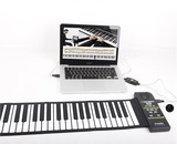 88键手卷钢琴硅胶键盘加厚专业版折叠带外音便携式智能练习入门