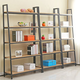新款简易书架置物架钢木书架组合储物架货架展示架书柜架