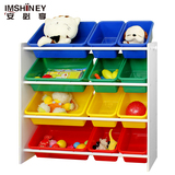 安必享 儿童玩具架收纳架幼儿园宝宝储物柜木质玩具收纳柜带挂勾