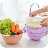 居家家 双层塑料洗菜篮洗水果沥水篮 水果篮菜篮子沥水厨房洗菜盆