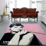 赫本生活艺术 简约客厅沙发茶几 卧室床边欧式地毯个性创意地毯
