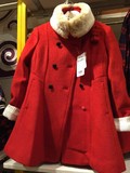 巴拉巴拉2015冬装22164150212正品女童装毛领加厚羊毛呢大衣外套