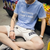男士夏季新款青少年短袖T恤夏装学生韩版半袖体桖血男装上衣服潮