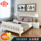 实木床单人床双人床儿童床美式白床1.2米1.5米1.8米成人大床包邮