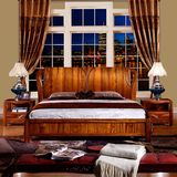 御王府实木床1.8米双人床纯卧室柚木床大床婚床全新中式实木家具