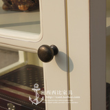 美式乡村家具复古做旧柜子抽屉拉手地中海北欧铜金属圆把手厨柜