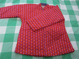 老棉袄衣服缎袄收藏7.80年代红色纯棉小女孩棉袄道具服装1775全新