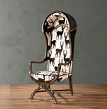 法式新古典实木单人沙发椅鸟笼美式乡村太空椅蛋壳椅会所休闲椅