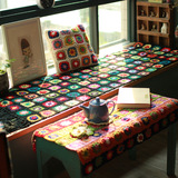 良本 纯手工制作复古森女森系日式文艺范流苏毛线毯 飘窗垫 桌布