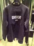Givenchy/纪梵希 GVC 新款破洞字母 黑色套头卫衣