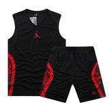 新款乔丹篮球服套装 男夏运动服 大码篮球衣背心短裤比赛训练队服