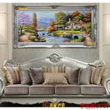 简约欧式客厅酒店装饰画托马斯花园风景有框纯手工手绘油画DLA076