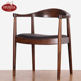 肯尼迪明椅总统会议椅子实木餐椅复古美式酒店椅餐厅扶手椅设计师