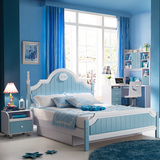 儿童床男孩单人床1.5米王子公主床实木床小孩床卧室家具儿童套房