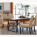 美式铁艺餐桌椅实木餐桌长方形餐桌客厅阳台休闲桌椅复古实木茶几