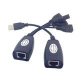 热卖USB四口HUB延长线 USB信号放大器 键盘鼠标网线RJ45延长器