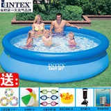 成人超大型号圆形加厚充气家庭游泳池 大型家用儿童充气水池加高