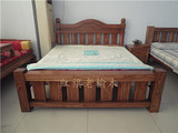 全实木双人床1.5 1.8米老榆木大床婚床简约现代中式美式家具卧室