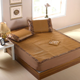 南方寝饰家纺 床笠藤席1.5 1.8米折叠式凉席三件套 夏季床上用品