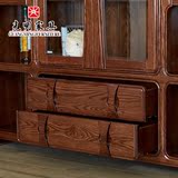 光明家具 新品全实木酒柜 现代中式家具 红橡木酒柜餐边柜展示柜