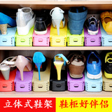 包邮 加厚一体韩式鞋架双层简易塑料鞋架鞋托鞋柜收纳架