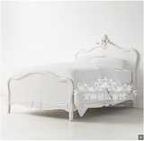 欧式复古现代实木雕花公主床美式法式宜家新古典白色1.8米双人床
