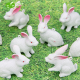 仿真小白兔子流氓兔卡通野生动物模型儿童早教认知摆设拍摄道玩具