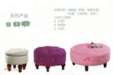 韩式布艺沙发凳 圆凳子宜家时尚大鞋凳 90cm换鞋凳服装店双人沙发