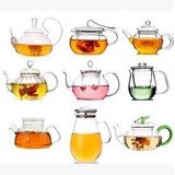 包邮厂家直销多款耐热玻璃茶具茶壶 花茶水果茶壶 透明过滤煮茶壶