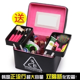 多功能3CE化妆包韩国专业护肤品收纳包包 超大容量手提折叠化妆箱