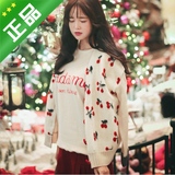 韩国milkcocoa正品代购2016秋装新款女装甜美羊毛针织开衫女毛衣
