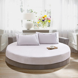 全棉圆床床笠单件 纯棉圆形床笠床品床罩床套保护套纯色 2米/2.2m