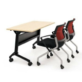 高档简易会议台多功能培训台可移动会议桌折叠桌折叠带轮子培训桌