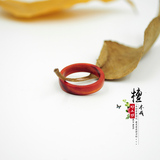 情侣戒指一对创意刻字檀木戒指情侣对戒指女友情人礼物食指个性环