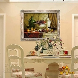 欧式油画手绘客厅餐厅房间玄关装饰画手工抽象古典静物花卉GDH035