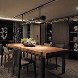 新品美式铁艺餐桌椅组合复古实木长方形咖啡厅桌椅会议桌酒吧酒店