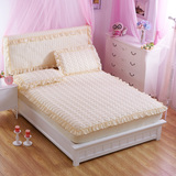 巧意夹棉床笠单件纯色公主加厚1.5 1.8m加棉素色床头罩床垫保护套