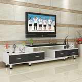 雅耐钢化玻璃电视柜茶几组合简约现代欧式小户型客厅伸缩电视机柜