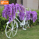 欧式铁艺花架落地式多层 创意自行车花架子装饰 婚庆橱窗摆件道具