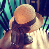 遮阳帽女士夏天休闲草帽渔夫帽太阳帽子春夏防晒可折叠出游沙滩帽