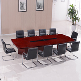 衡鹏上海办公家具办公桌实木油漆会议桌贴木皮长条形桌椅特价