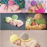 蜗牛造型毛线婴儿拍照服饰新款儿童摄影服装批发满月百天宝宝童装