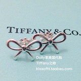 【美国直邮代购】蒂芙尼 蒂凡尼 Tiffany Bow 蝴蝶结形银质耳钉
