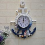 包邮地中海 创意家居儿童房挂钟 手绘 客厅 挂钟壁挂 时尚简约钟