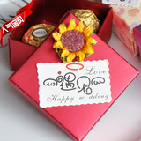 爱情新款金色花园婚庆结婚礼子太阳花向日葵创意糖盒成品喜糖盒