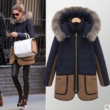 Women warm down parkas winter long coat Overcoat Jacket 2015
