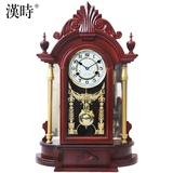 客厅欧式座钟实木钟表机械仿古台钟大号时钟创意摆钟财神座钟C-17