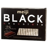 香港购日本进口明治黑巧克力至尊钢琴特浓纯26片装130g2个口味选