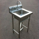 不锈钢水槽单槽 简易加厚加深加固洗菜盆水池落地圆管支架 洗手盆